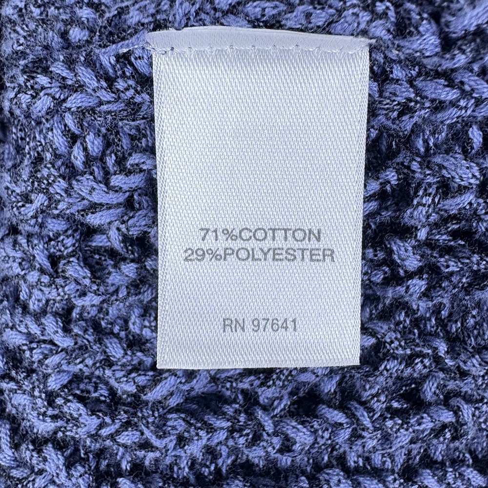 J Jill Sweater Womens Blue Small Open Knit Pullover Lightweight Boho Coastal - Picture 6 of 10